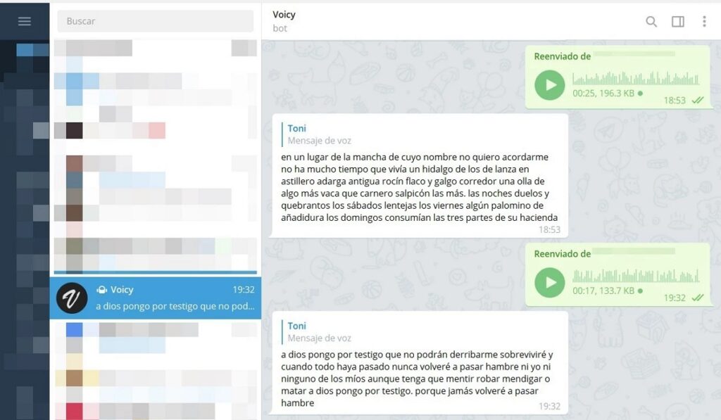 Transcribir audios desde Chatbot de Telegram