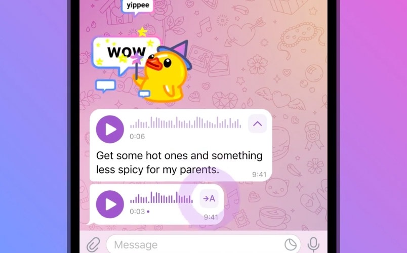 Transcribir audios desde Telegram Premium