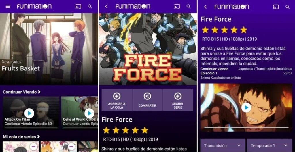 Funimation Aplicación para ver Anime